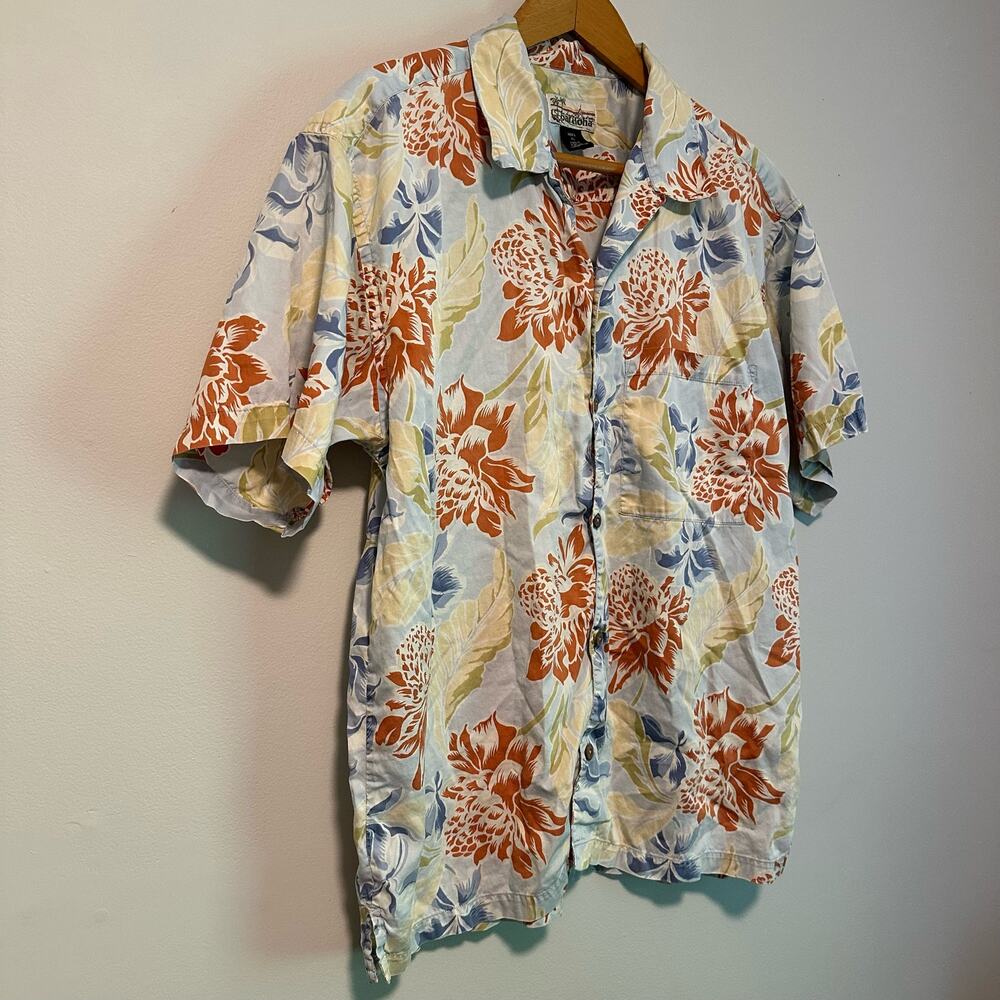 Patagonia Pataloha Floral XL Shirt Mens Hawaiian Blue Vintage 2003